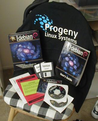 Progeny Debian beta tester care package...