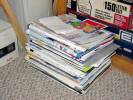 A stack of magazines to slog through