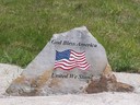 Flight 93 crash site: a carved and tinted memorial stone