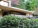 Fallingwater: looking up to the guest house