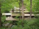 Fallingwater: back across the bridge and downstream, looking across