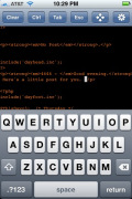TouchTerm SSH client on the iPhone